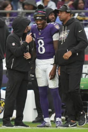 Ravens Rule Out Injured Stars Lamar Jackson And Trey Hendrickson For Game vs. Falcons